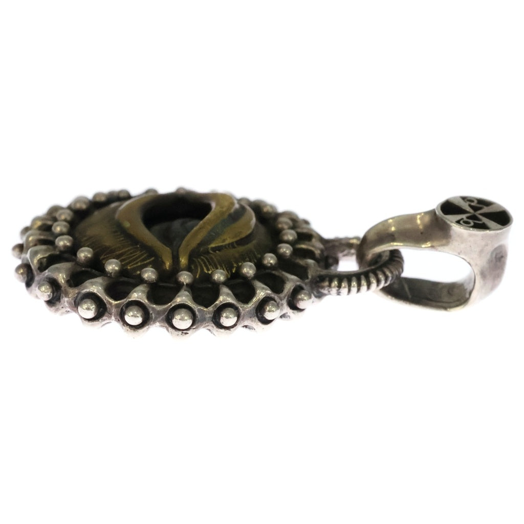 DEAF BREED(デフ ブリード) T-101 Open Your Eye Pendant Top オープンユアアイ ペンダントトップ SV925 アイモチーフサークルペンダントトップ シルバー/ブラス