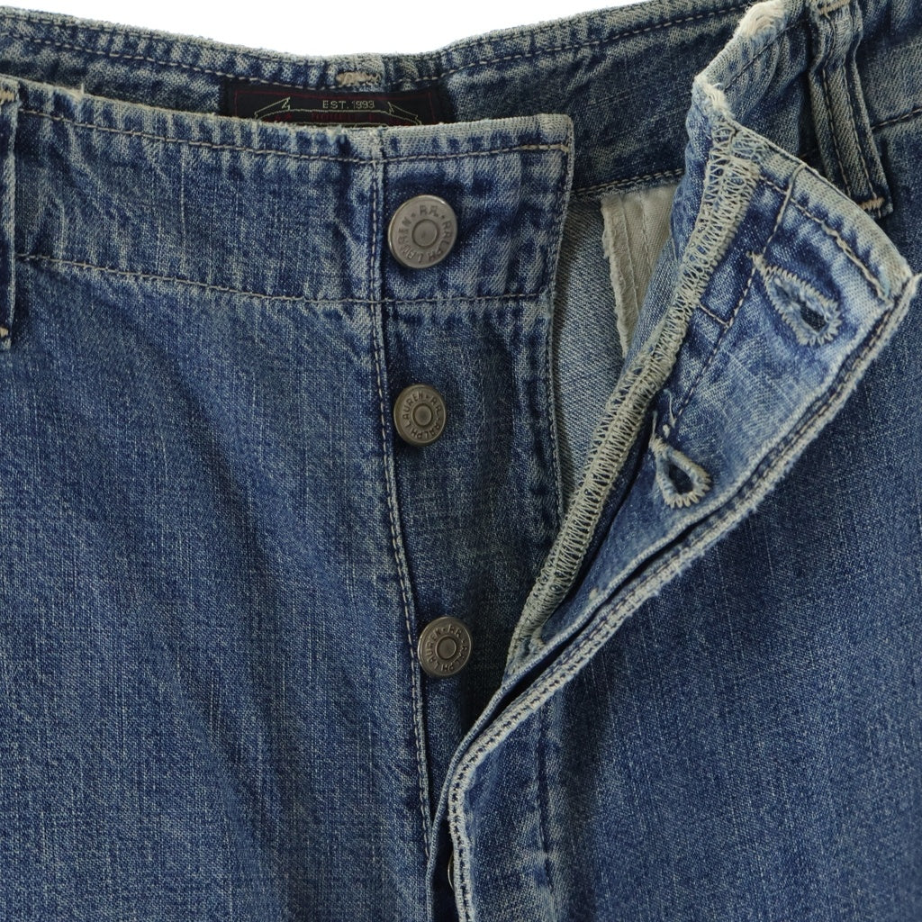 RRL(ダブルアールエル) ボタンフライ デニム カーゴ パンツ インディゴ