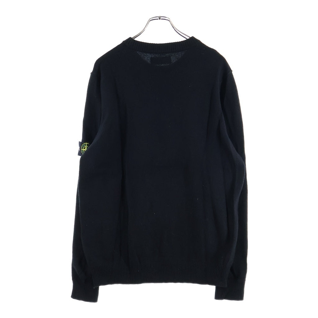 STONE ISLAND(ストーンアイランド) ロゴワッペンデザイン クルーネック ニット セーター ブラック 7915508A3