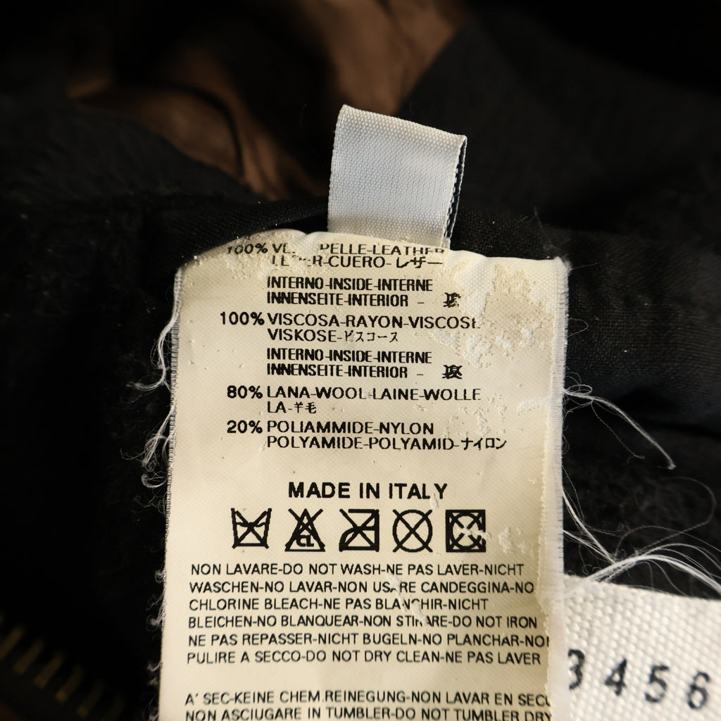 Maison Martin Margiela(メゾンマルタンマルジェラ) 04AW 5 Zip Riders Jacket 八の字ライダース シングルレザージャケット 30 PK019 ブラウン