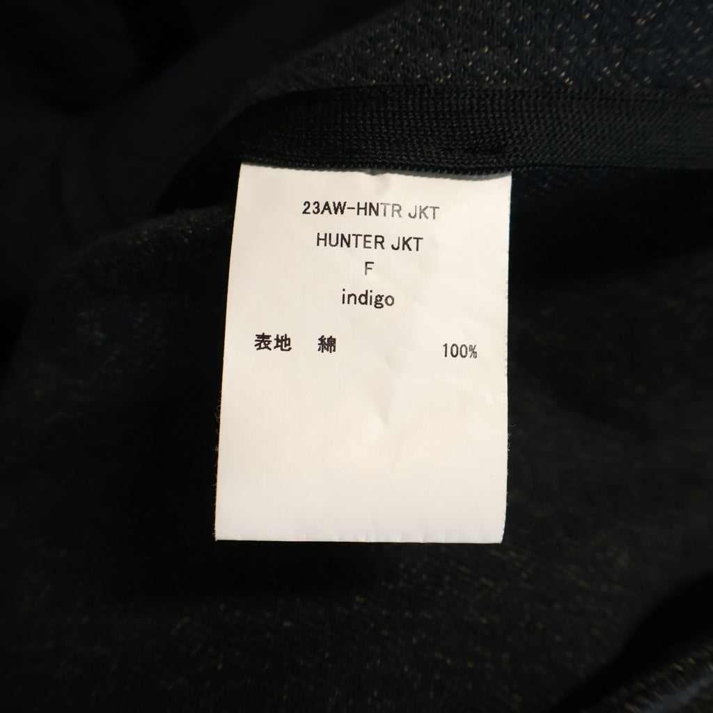JIAN YE(ジェン イェ) 23AW HUNTER JKT ハンタージャケット マルチポケットボタンダウンフーデットジャケット インディゴ