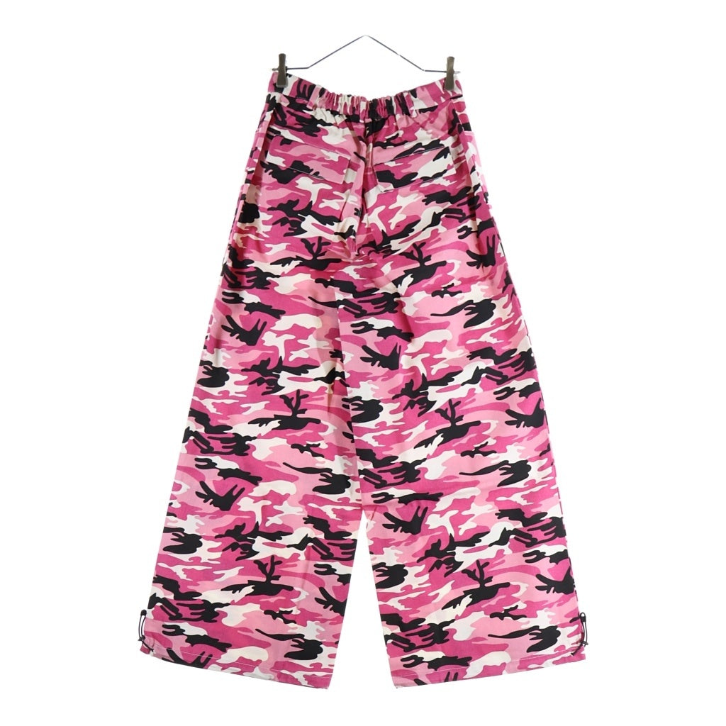 NO BRAND(ノーブランド) NIK KOSMAS ニックコスマス Wide Camo Pants ワイドカモパンツ 迷彩総柄コットンパンツ ピンク
