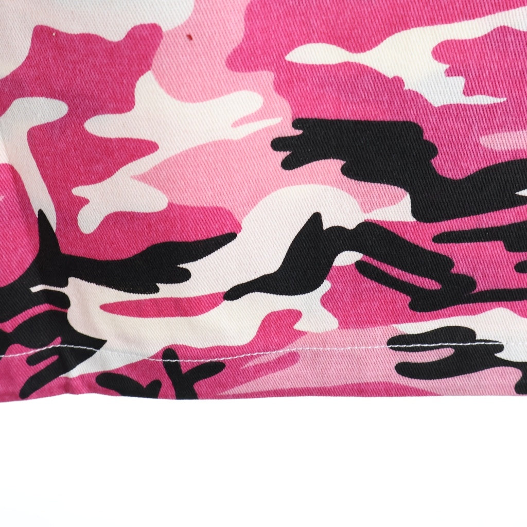 NO BRAND(ノーブランド) NIK KOSMAS ニックコスマス Wide Camo Pants ワイドカモパンツ 迷彩総柄コットンパンツ ピンク
