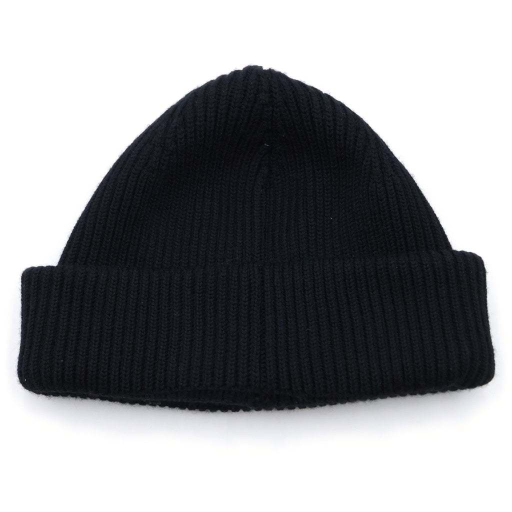 VETEMENTS(ヴェトモン) Wool Beanie With Logo ウールビーニーウィズロゴ アイアンクロスパッチニット帽 帽子 ブラック