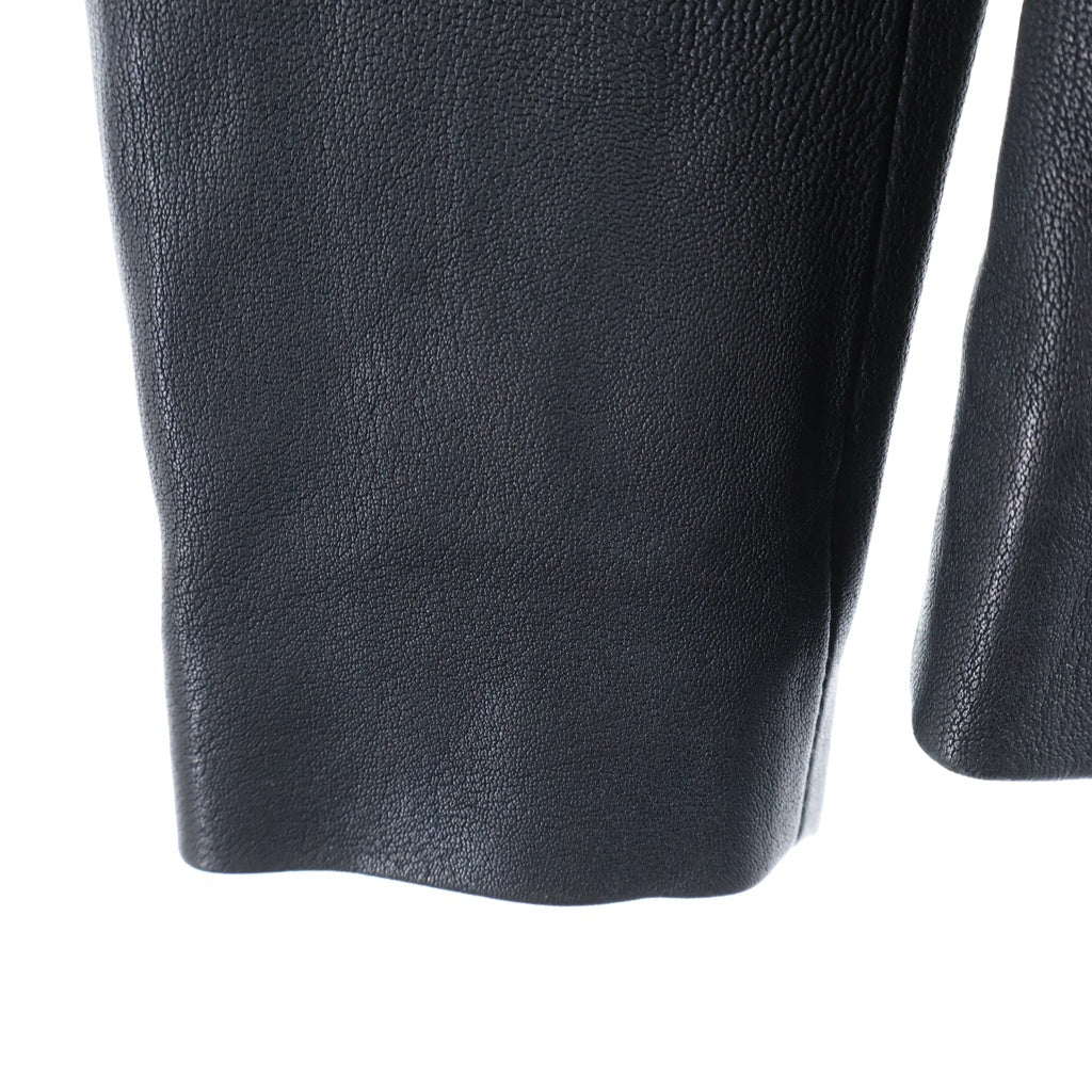 DIESEL(ディーゼル) L-SORY-N1 Leather Suit Jacket レザースーツジャケット ジップアップシープレザーシングルジャケット レディース ブラック A122200THAF