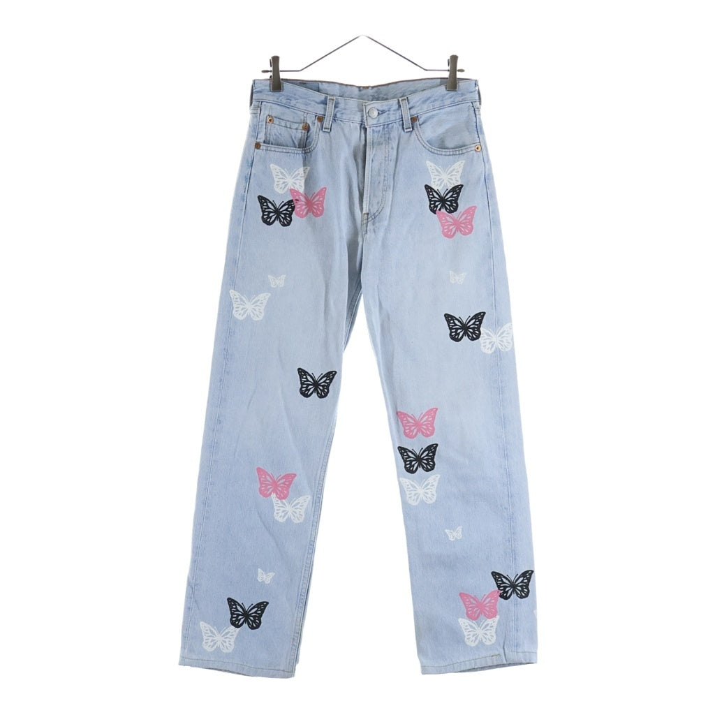 Levi's(リーバイス) ×About Dreams Butterfly Denim バタフライプリント ボタンフライ リメイク デニムパンツ インディゴ