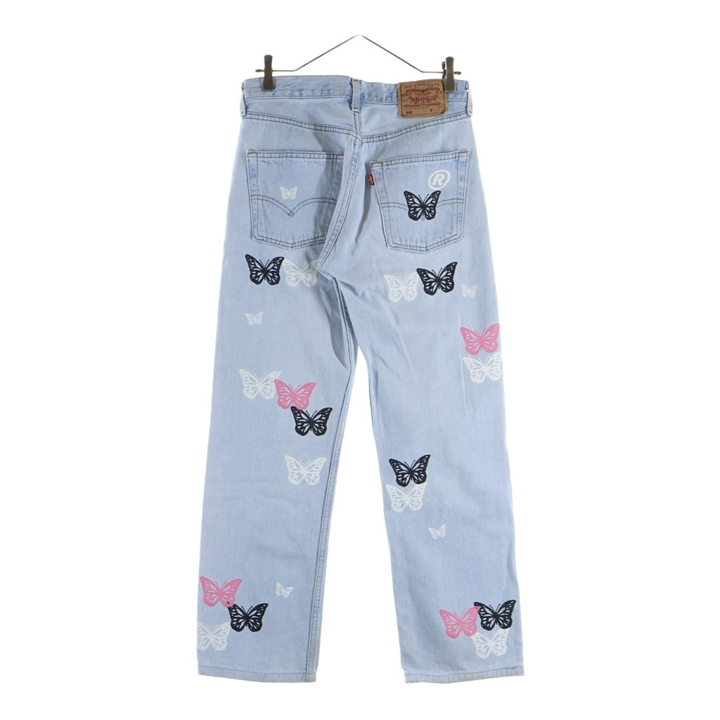 Levi's(リーバイス) ×About Dreams Butterfly Denim バタフライプリント ボタンフライ リメイク デニムパンツ インディゴ