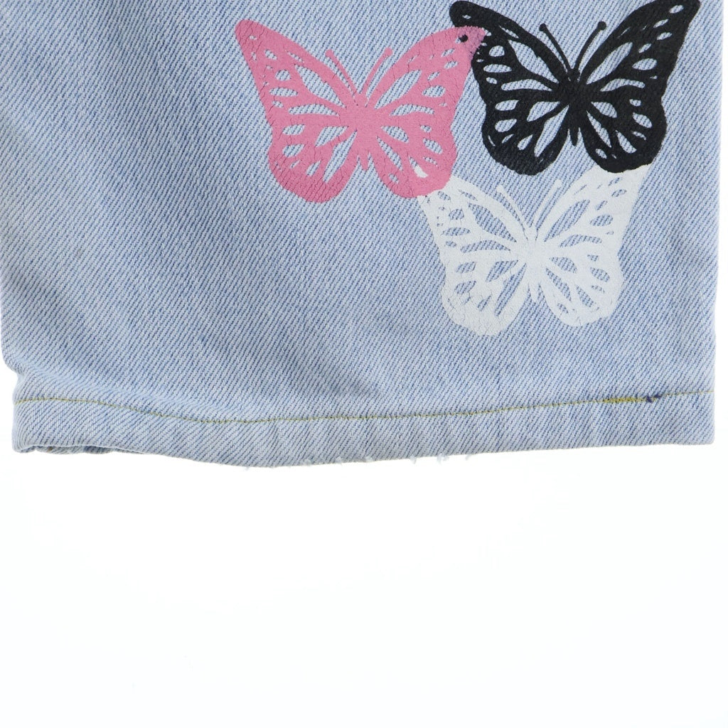 Levi's(リーバイス) ×About Dreams Butterfly Denim バタフライプリント ボタンフライ リメイク デニムパンツ インディゴ