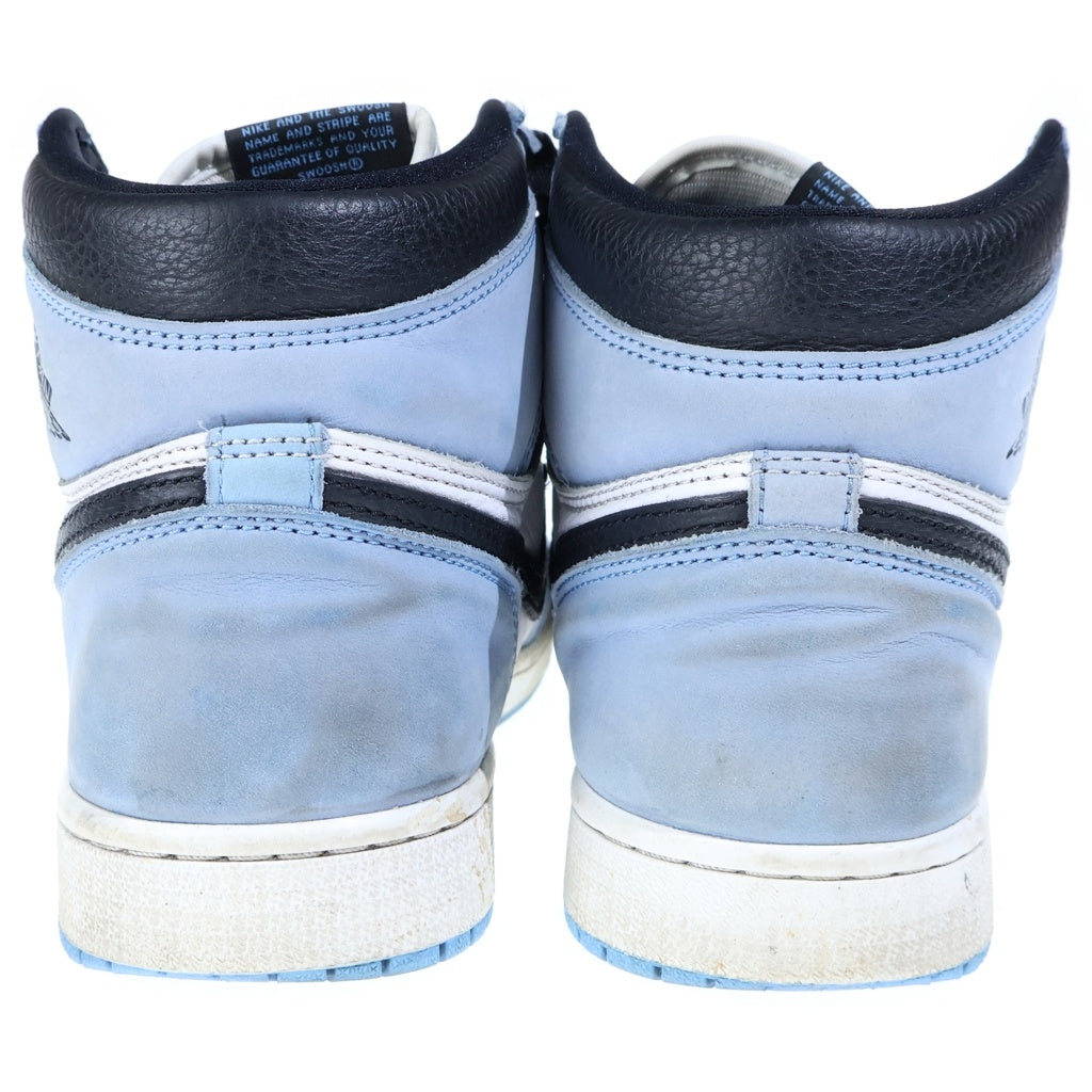 NIKE(ナイキ) AIR JORDAN 1 RETRO HIGH OG UNIVERCITY BLUE エアジョーダン1 ハイ ユニバーシティーブルー ハイカットスニーカー ブルー/ホワイト US8.5/26.5cm 555088-134