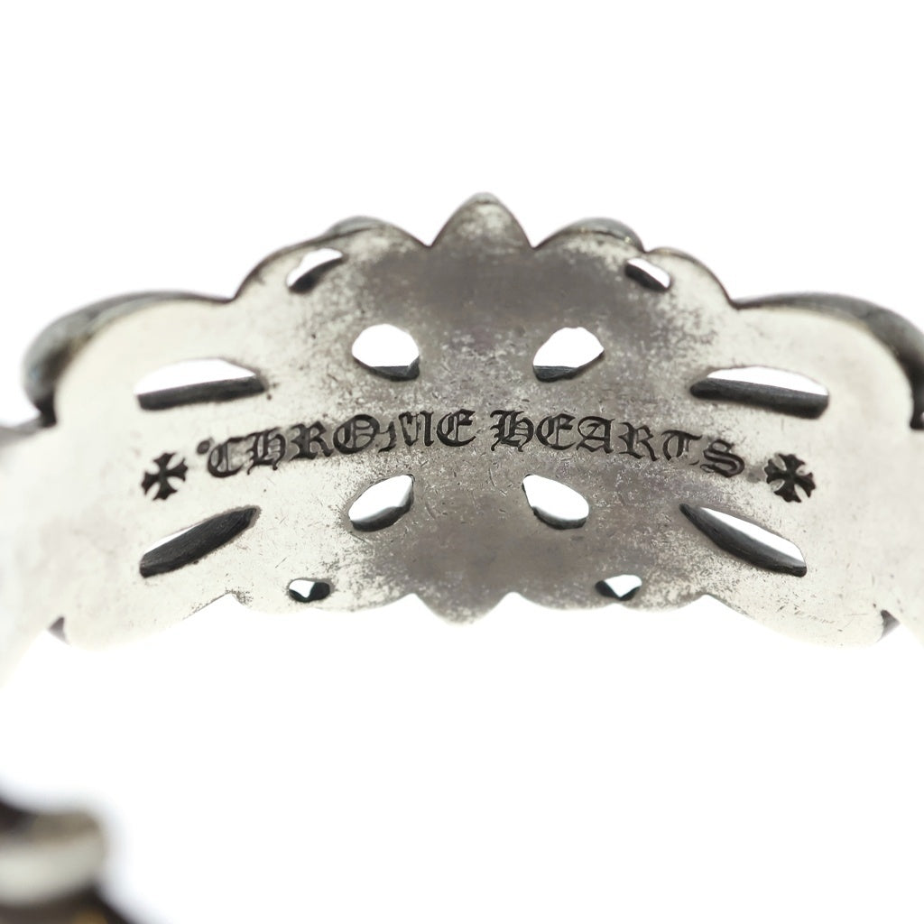 CHROME HEARTS(クロムハーツ) ダブルフローラルクロス カフ バングル ブレスレット