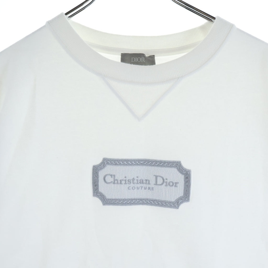DIOR(ディオール) フロントロゴ エンブロイダリー 半袖Tシャツ カットソー ホワイト 343J696C0554