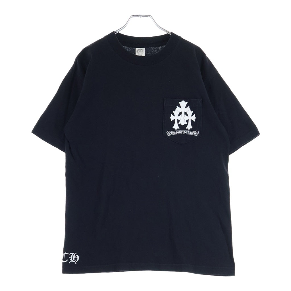 CHROME HEARTS(クロムハーツ) 3 CEMETERY CROSS TEE セメタリー ロゴプリント 半袖Tシャツ ブラック