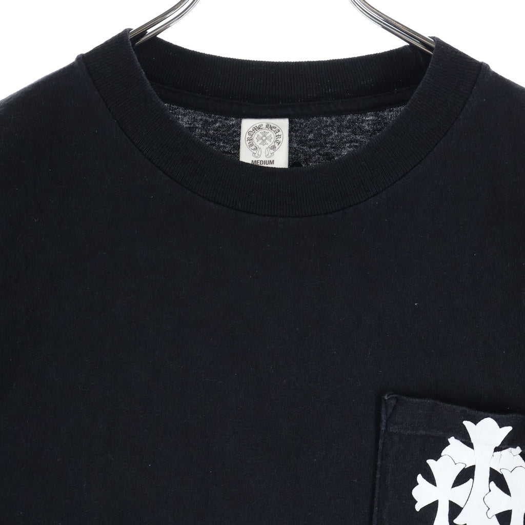 CHROME HEARTS(クロムハーツ) 3 CEMETERY CROSS TEE セメタリー ロゴプリント 半袖Tシャツ ブラック