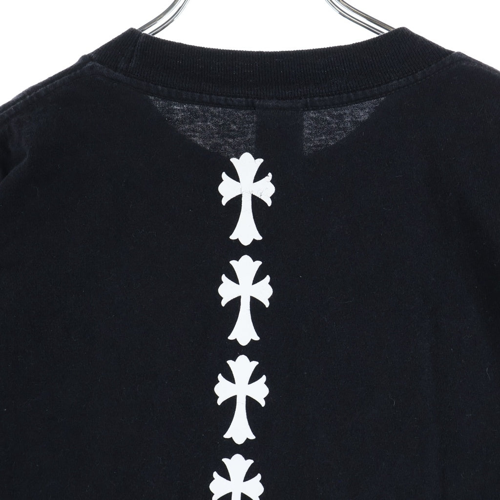 CHROME HEARTS(クロムハーツ) 3 CEMETERY CROSS TEE セメタリー ロゴプリント 半袖Tシャツ ブラック