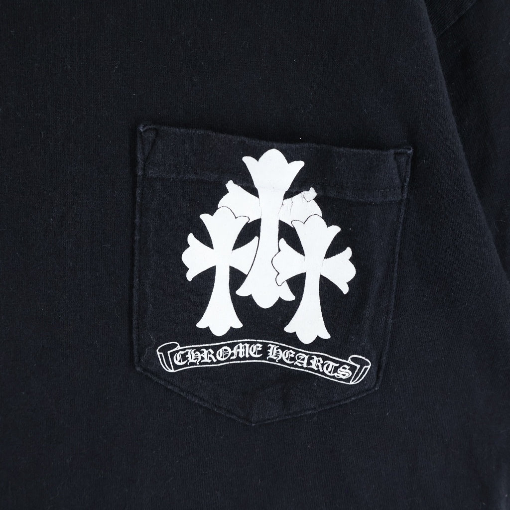 CHROME HEARTS(クロムハーツ) 3 CEMETERY CROSS TEE セメタリー ロゴプリント 半袖Tシャツ ブラック