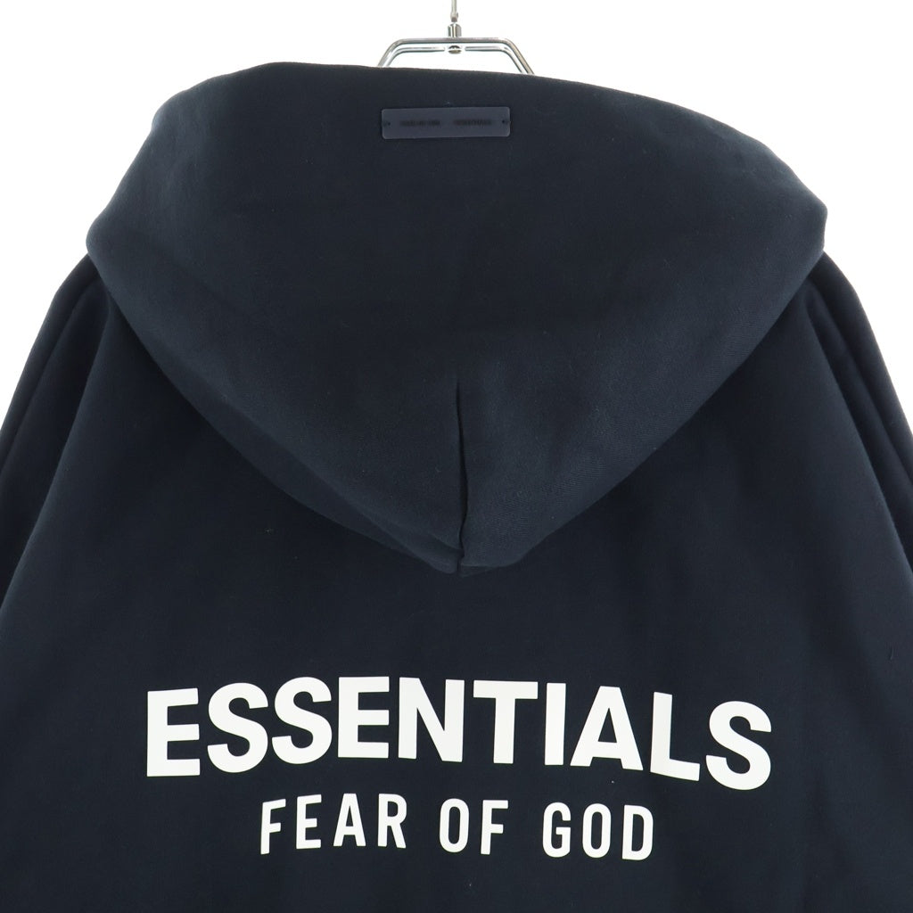FEAR OF GOD ESSENTIALS(フィアオブゴッド エッセンシャルズ) CLASSIC FIT FLEECE ZIP UP HOODIE クラシックフィットフリースジップアップ ラバーロゴジップアップスウェットパーカー