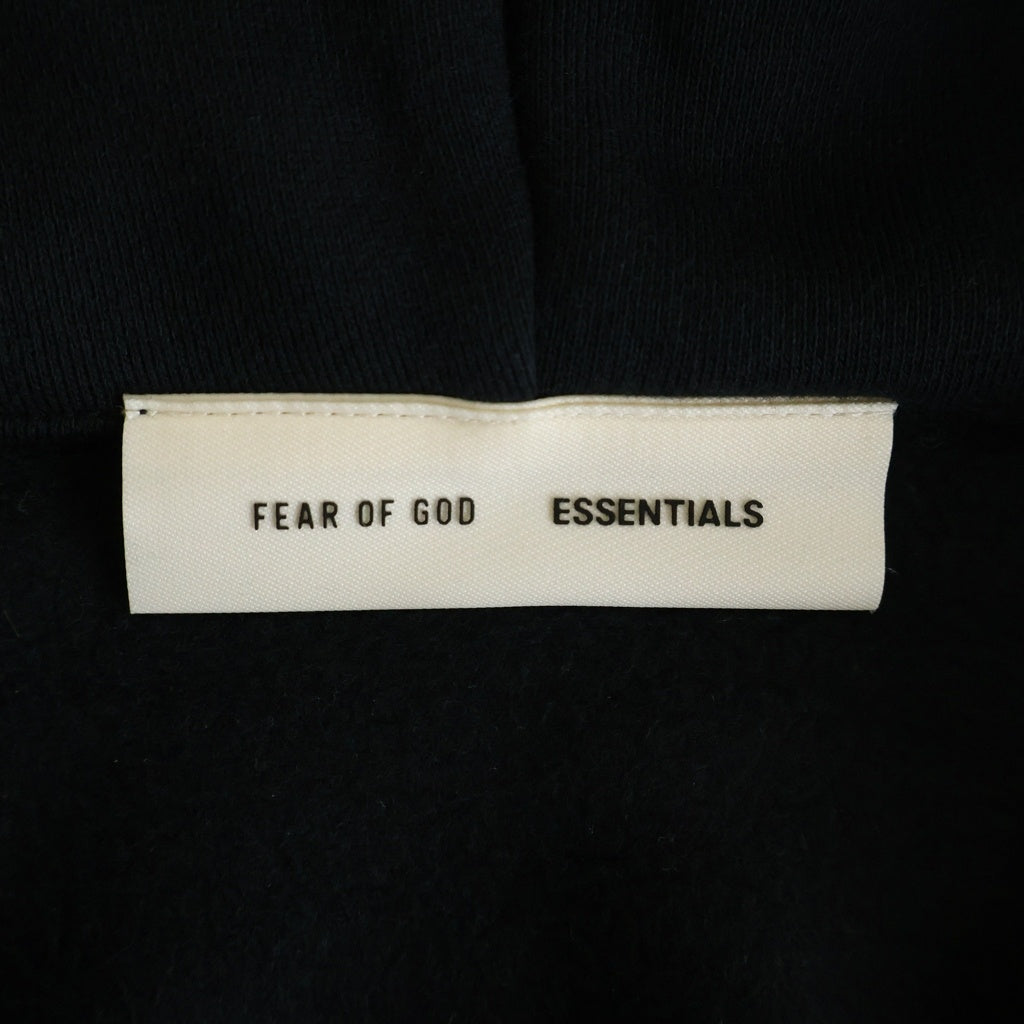 FEAR OF GOD ESSENTIALS(フィアオブゴッド エッセンシャルズ) CLASSIC FIT FLEECE ZIP UP HOODIE クラシックフィットフリースジップアップ ラバーロゴジップアップスウェットパーカー