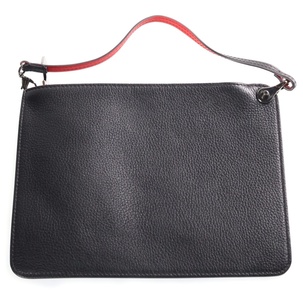 CHRISTIAN LOUBOUTIN(クリスチャンルブタン) CABATA Tote Bag カバタトートバッグ レザースタッズトートバッグ ブラック/レッド レディース