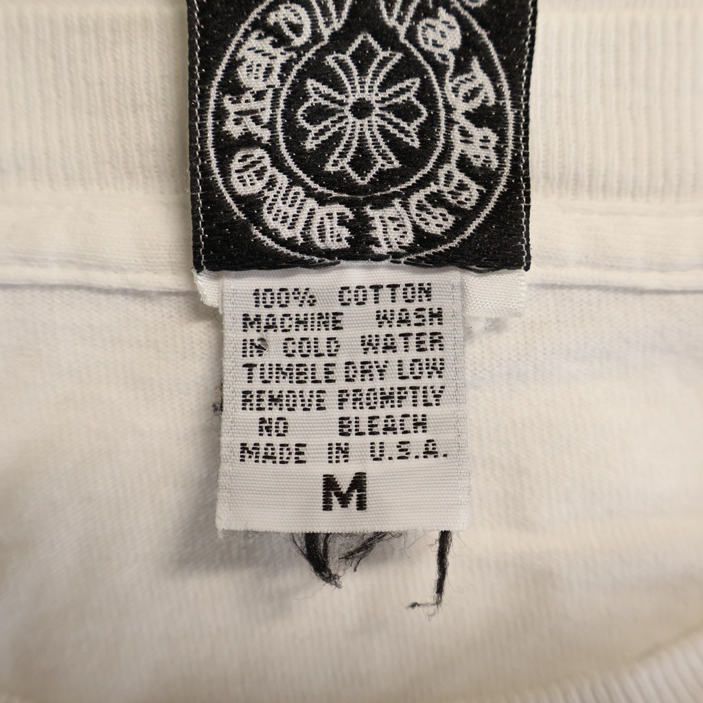 CHROME HEARTS(クロムハーツ) OLD CH PLS S/S オールド CHプラス刺繍 クルーネック半袖Tシャツ ホワイト/レッド