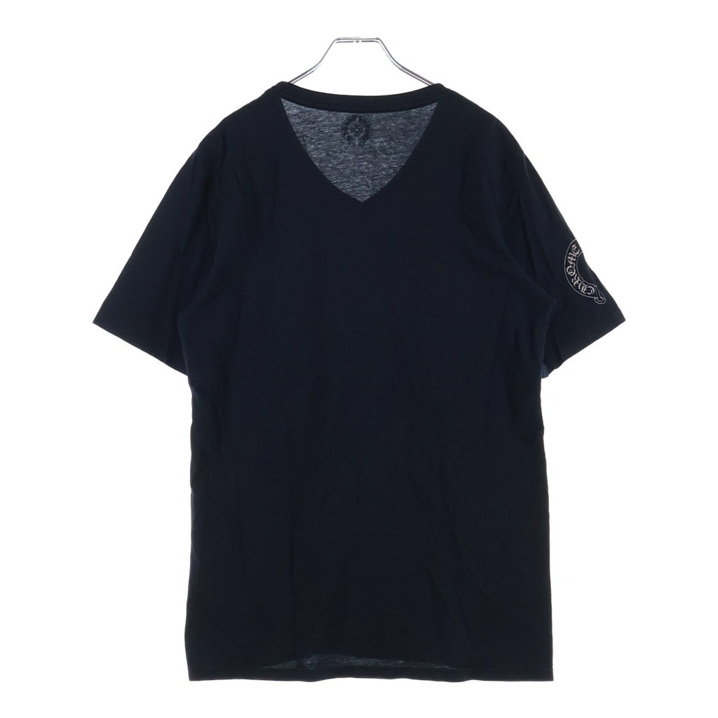 CHROME HEARTS(クロムハーツ) BS FLUER S/S TEE BSフレアプリントVネック半袖Tシャツ ブラック