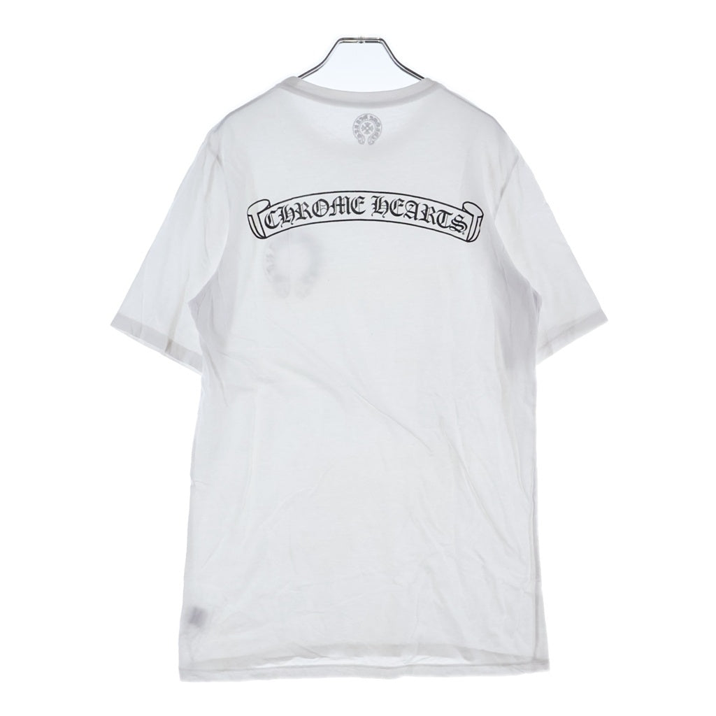 CHROME HEARTS(クロムハーツ) CH S/S バックスクロールラベルプリント 半袖Tシャツカットソー ホワイト