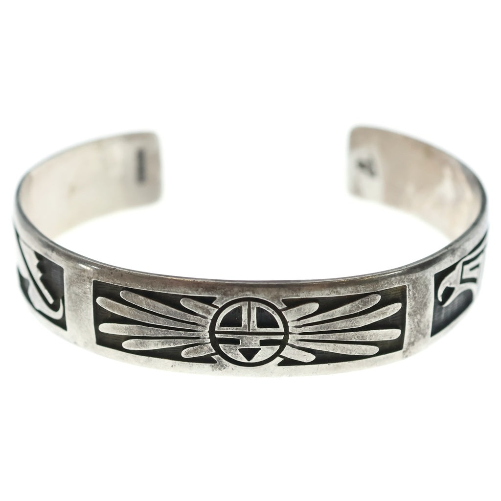 INDIAN JEWELRY(インディアンジュエリー) Hopi Sun face Bracelet ホピ族 サンフェイスブレスレット SV925 バングル シルバー