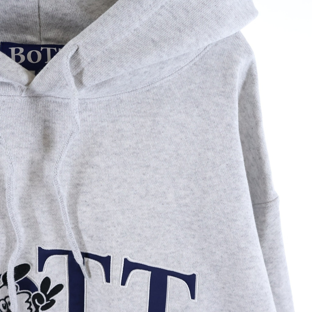 BoTT(ボット) ×VERDY Pullover Hoodie ×ヴェルディー プルオーバーフーディー ロゴ刺繍プルオーバースウェットパーカー 254BoTT04 グレー