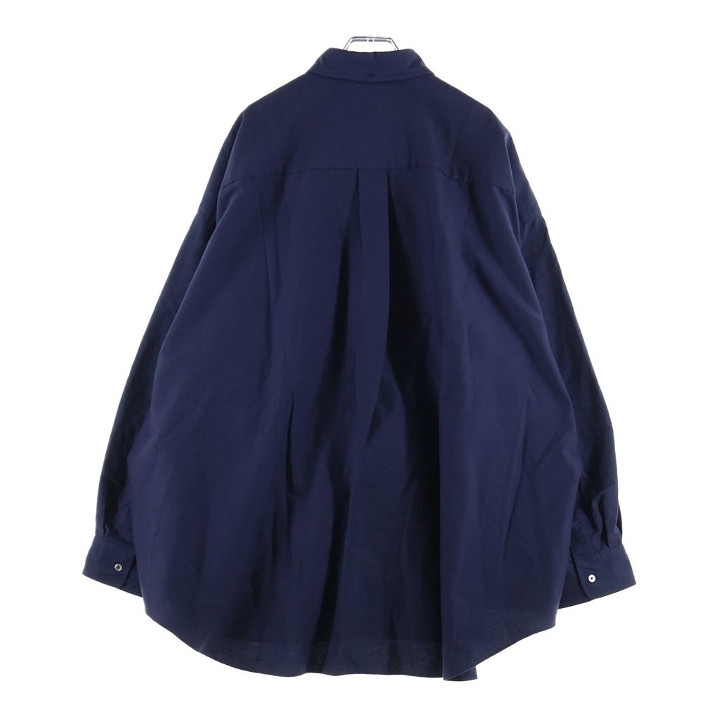 Graphpaper(グラフペーパー) Oxford L/S Oversized B.D Shirts ボタンダウン フロントポケット 長袖シャツ ネイビー GM261-50021B