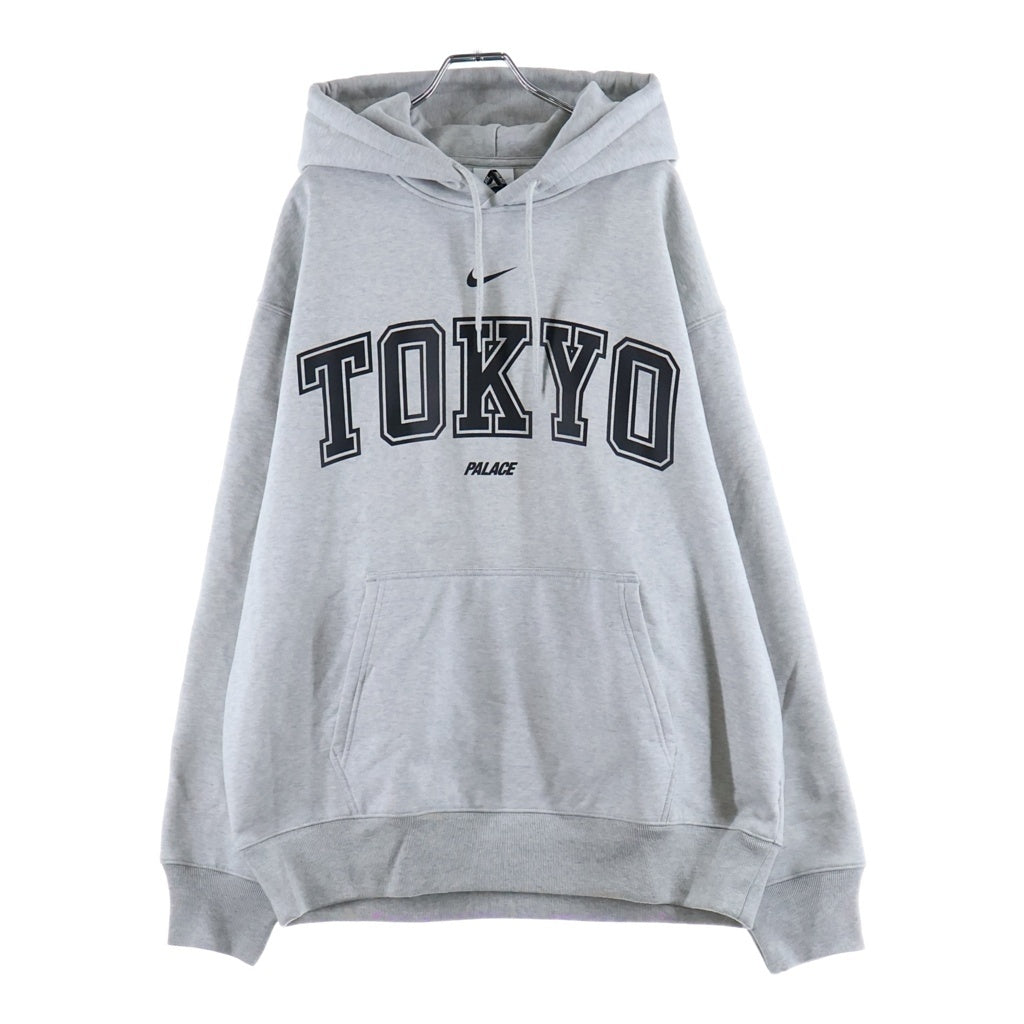 Palace Skateboards(パレススケートボーズ) ×NIKE ナイキ フロントプリント プルオーバーパーカー スウェット グレー