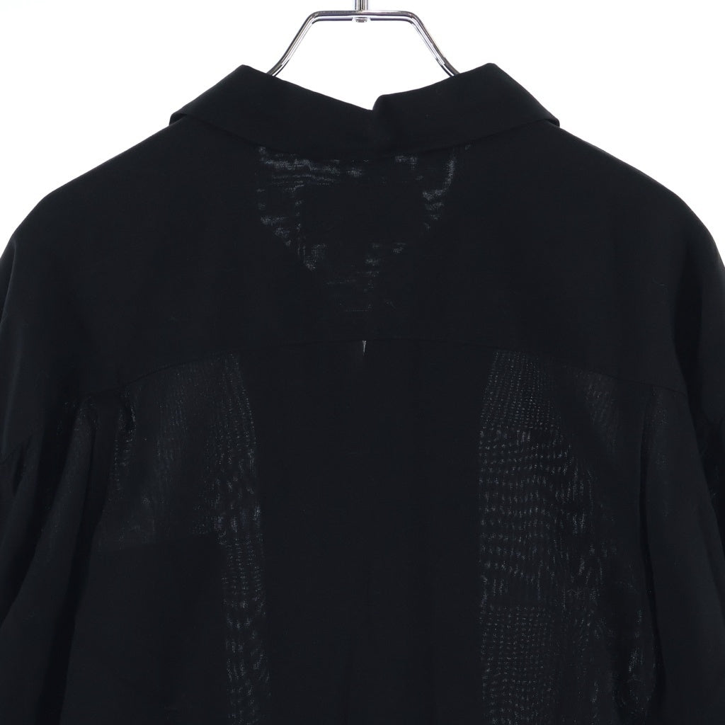 WACKO MARIA(ワコマリア) 50'S OPEN COLLAR SHIRT ( TYPE-1 ) オープンカラー フロントポケット 長袖シャツ ブラック