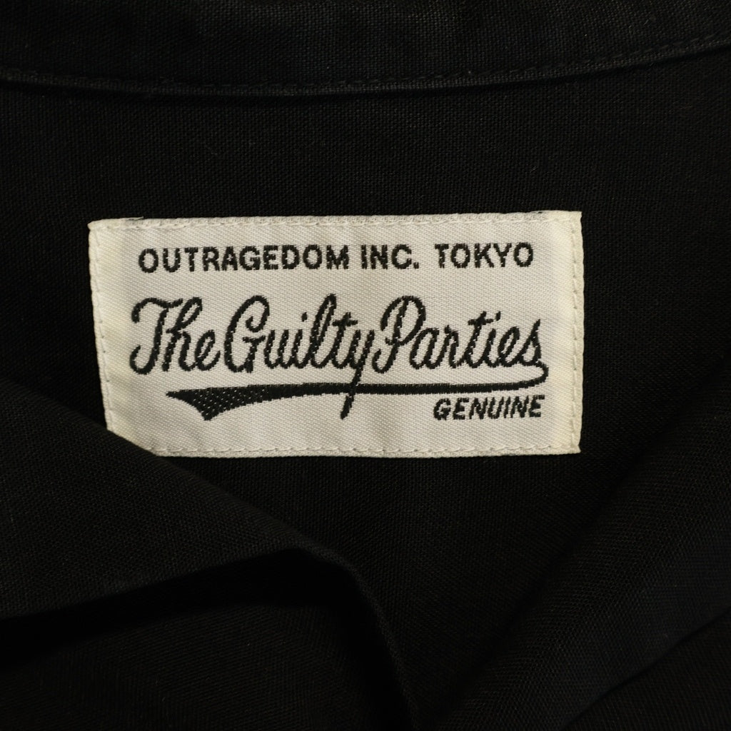 WACKO MARIA(ワコマリア) 50'S OPEN COLLAR SHIRT ( TYPE-1 ) オープンカラー フロントポケット 長袖シャツ ブラック