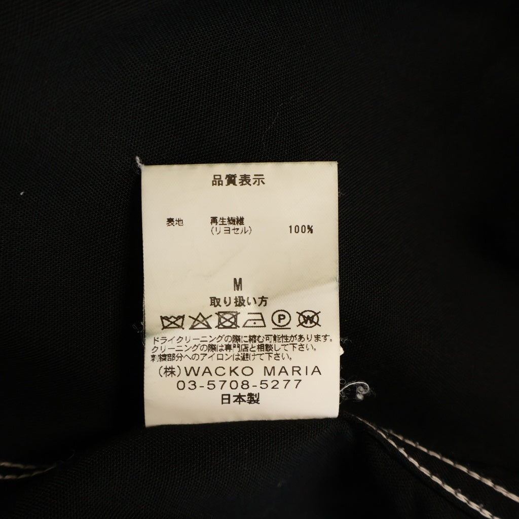 WACKO MARIA(ワコマリア) 50'S OPEN COLLAR SHIRT ( TYPE-1 ) オープンカラー フロントポケット 長袖シャツ ブラック
