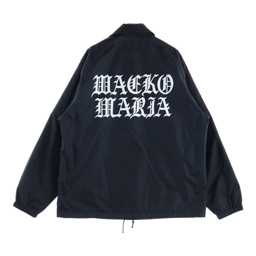 WACKO MARIA(ワコマリア) COACH JACKET (TYPE-1) ロゴプリント ナイロン コーチジャケット ブラック