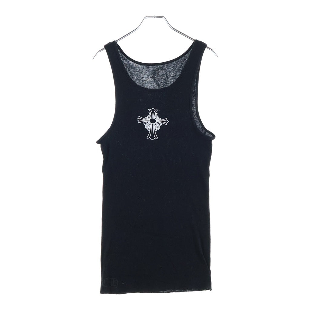 CHROME HEARTS(クロムハーツ) HAIRY CROSS RIB TANK ヘアリークロス リブ タンクトップ ブラック