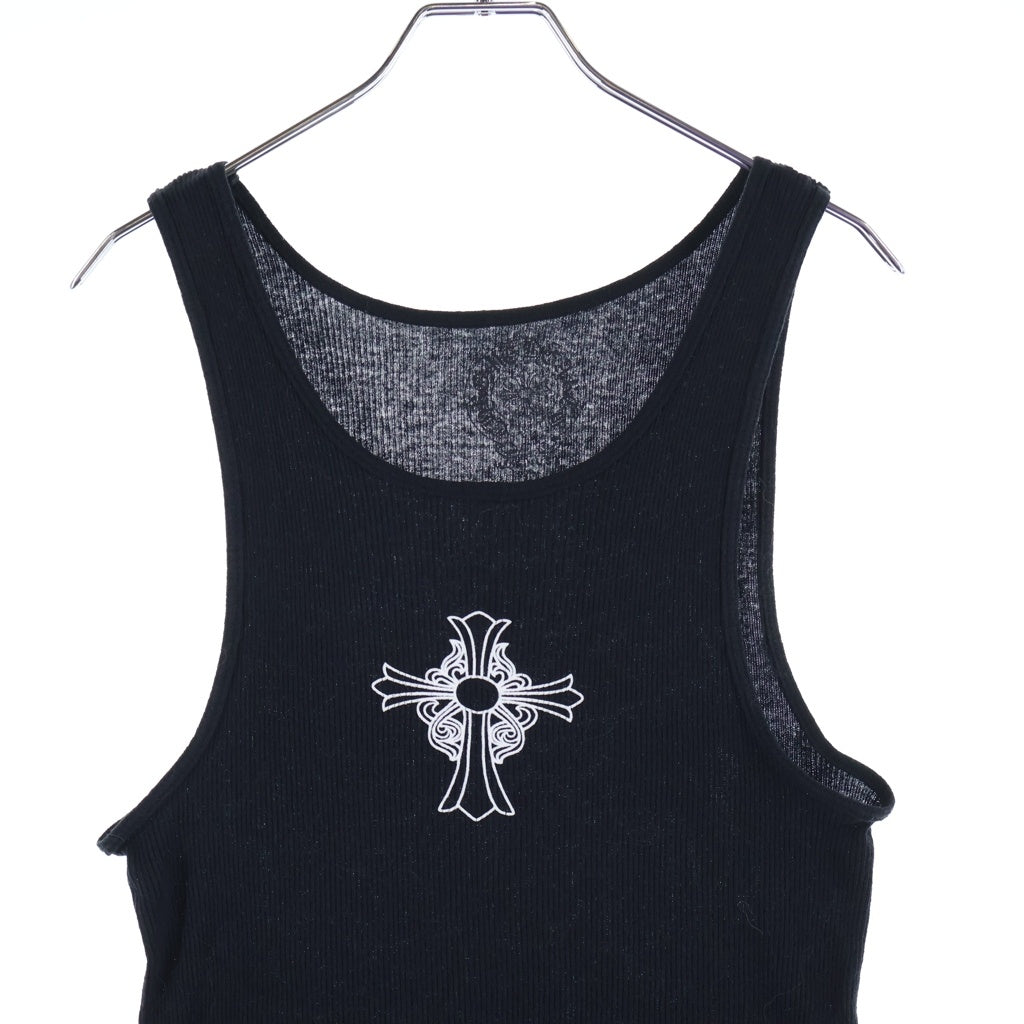 CHROME HEARTS(クロムハーツ) HAIRY CROSS RIB TANK ヘアリークロス リブ タンクトップ ブラック