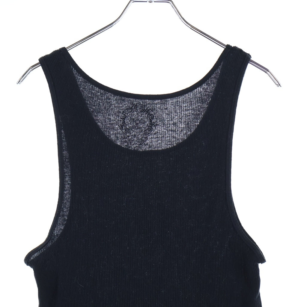 CHROME HEARTS(クロムハーツ) HAIRY CROSS RIB TANK ヘアリークロス リブ タンクトップ ブラック