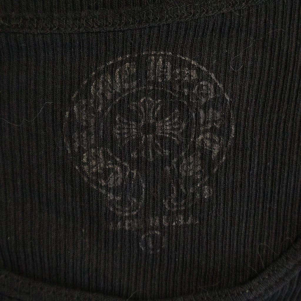 CHROME HEARTS(クロムハーツ) HAIRY CROSS RIB TANK ヘアリークロス リブ タンクトップ ブラック