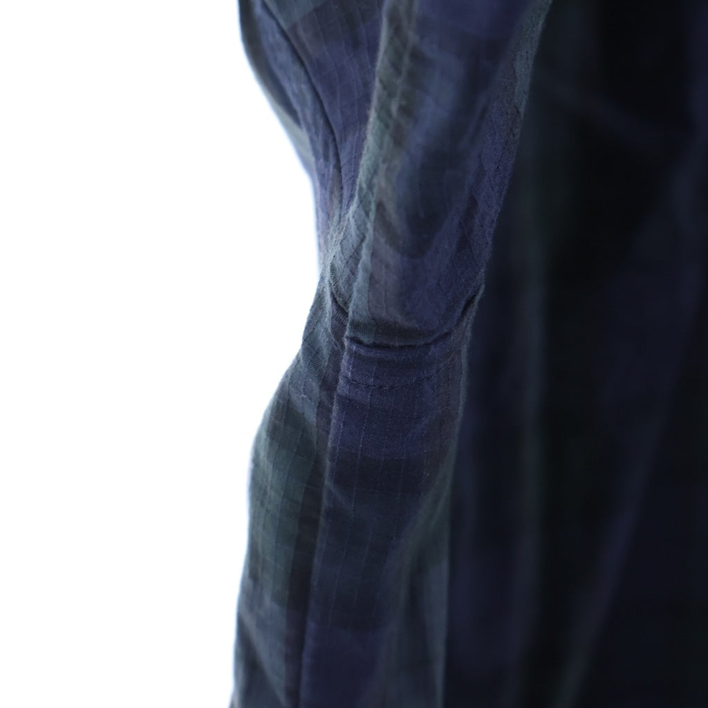WTAPS(ダブルタップス) 21SS フロントポケット チェック柄 長袖シャツ ネイビー 211GWDT-SHM01