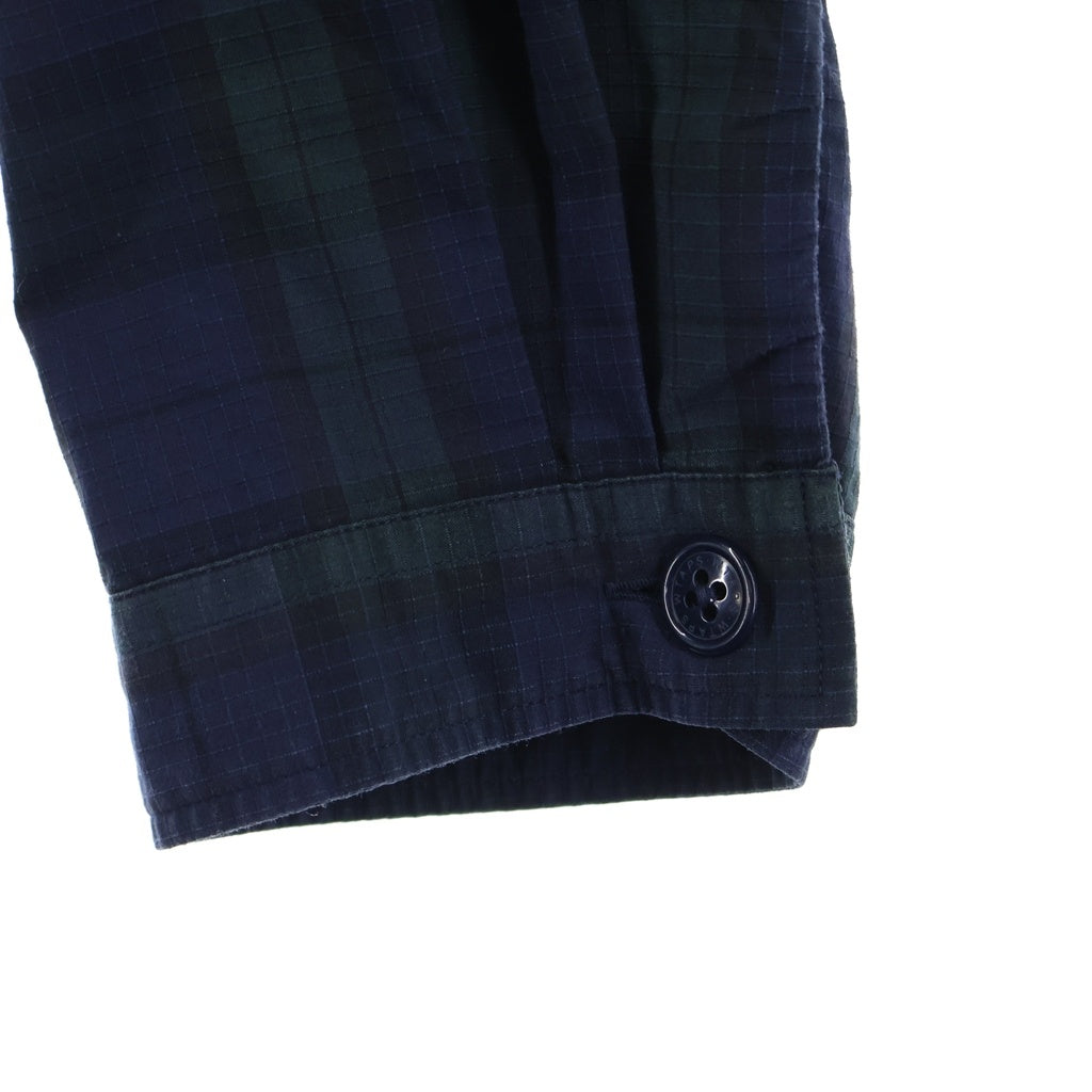WTAPS(ダブルタップス) 21SS フロントポケット チェック柄 長袖シャツ ネイビー 211GWDT-SHM01