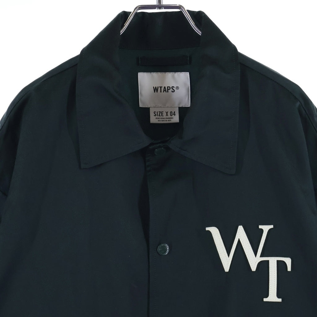 WTAPS(ダブルタップス) 24SS CHIEF JACKET CTRY SATIN サテン スナップボタン チーフジャケット グリーン 241TQDT-JKM02