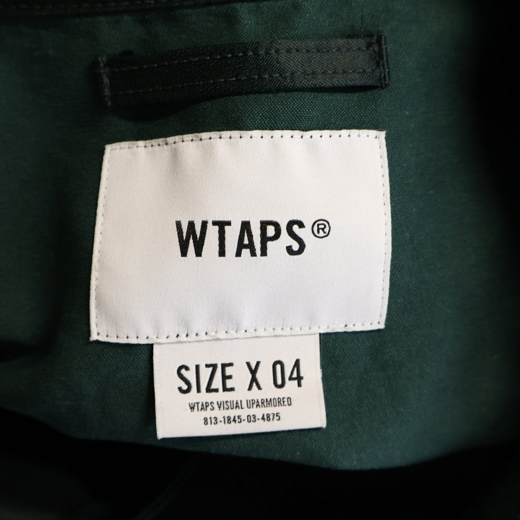 WTAPS(ダブルタップス) 24SS CHIEF JACKET CTRY SATIN サテン スナップボタン チーフジャケット グリーン 241TQDT-JKM02