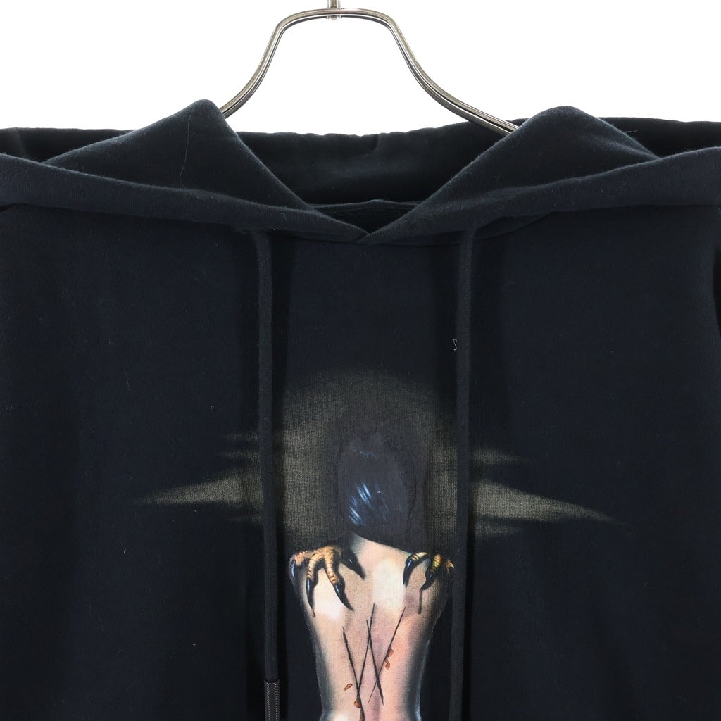 OFF-WHITE(オフホワイト) 17AW Woman Movie Hooded Sweatshirt プリント プルオーバーパーカー スウェット ブラック OMBB009F17192056