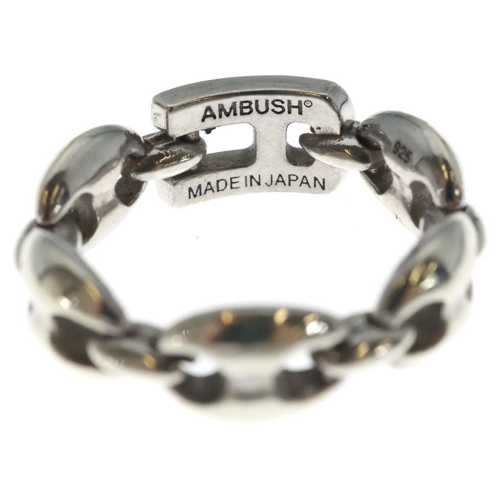 AMBUSH(アンブッシュ) PAVE ARMOR A LINK RING パヴェアーマーAリンクリング SV925 マリンチェーンリンクリング 指輪 シルバー 12115728