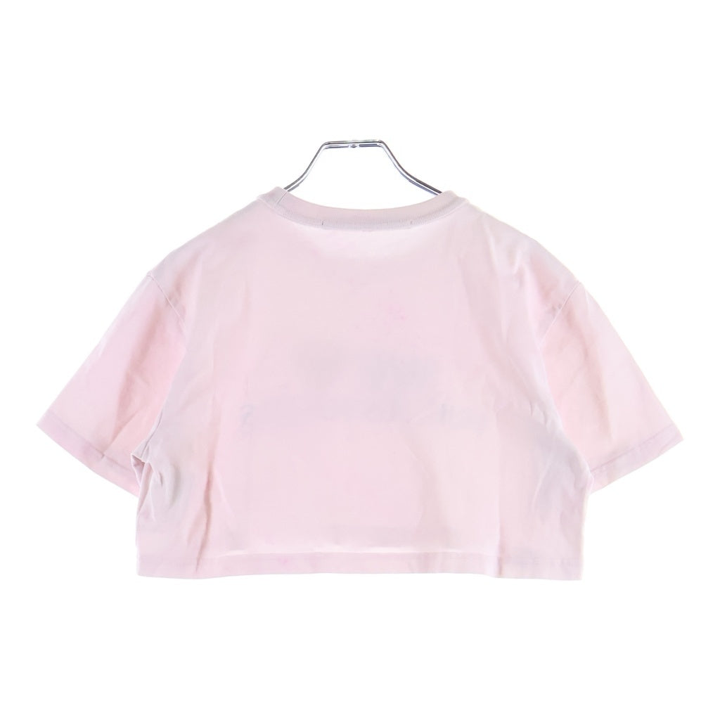 ALEXANDER WANG(アレキサンダーワン) We Love Our Customers Cropped Tee ウィーラブアワーカスタマーズクロップドTシャツ ロゴプリントクルーネッククロップド半袖Tシャツ レディース 1CC2241886