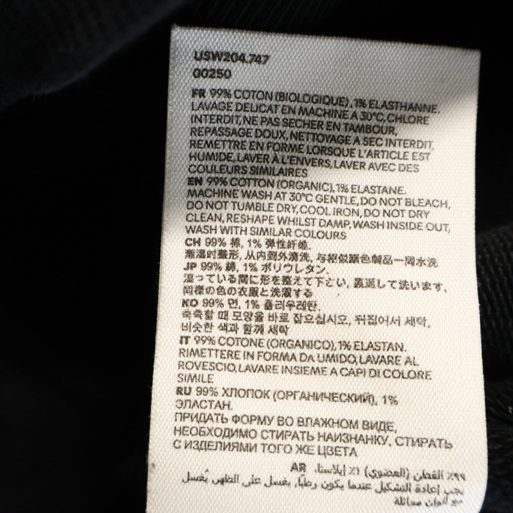 ami paris(アミパリス) Ami De Coeur Hoodie アミドゥクールフーディー ロゴ刺繍スウェットパーカー ブラック USW204.747