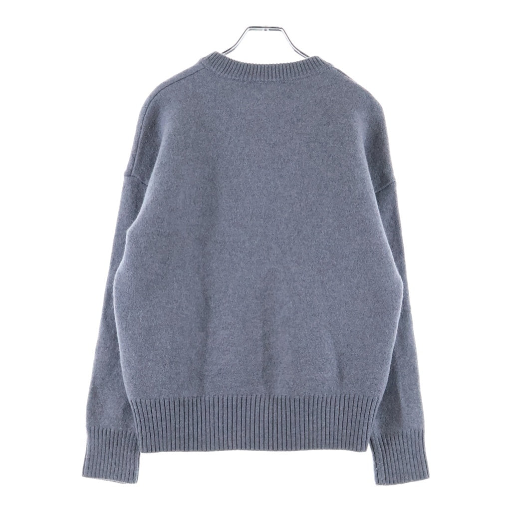 ami paris(アミパリス) ADC Crewneck Knit Sweater ADCクルーネックニットセーター ロゴ刺繍クルーネックニットセーター グレー UKS002.018