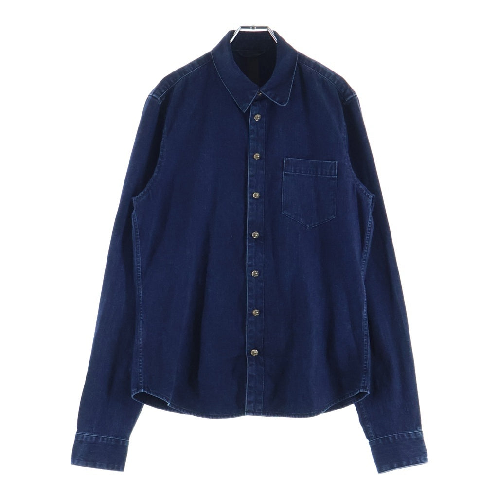 CHROME HEARTS(クロムハーツ) LOOSEENDS LS ルーズエンド 袖クロスパッチ クロスボールボタン デニム長袖シャツ インディゴ
