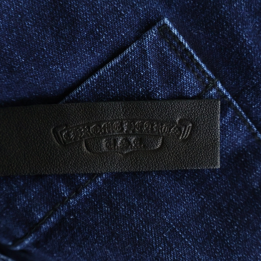 CHROME HEARTS(クロムハーツ) LOOSEENDS LS ルーズエンド 袖クロスパッチ クロスボールボタン デニム長袖シャツ インディゴ