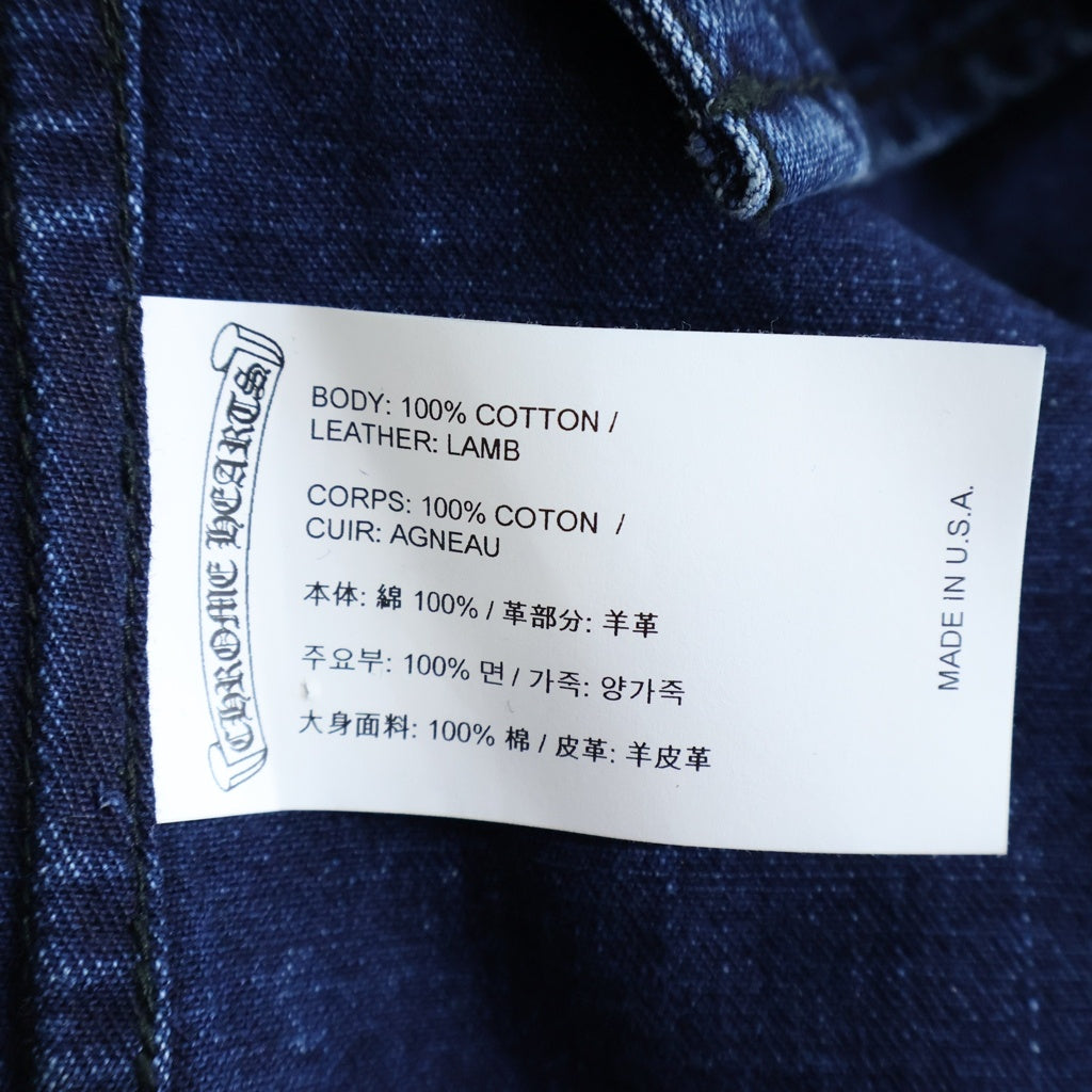 CHROME HEARTS(クロムハーツ) LOOSEENDS LS ルーズエンド 袖クロスパッチ クロスボールボタン デニム長袖シャツ インディゴ