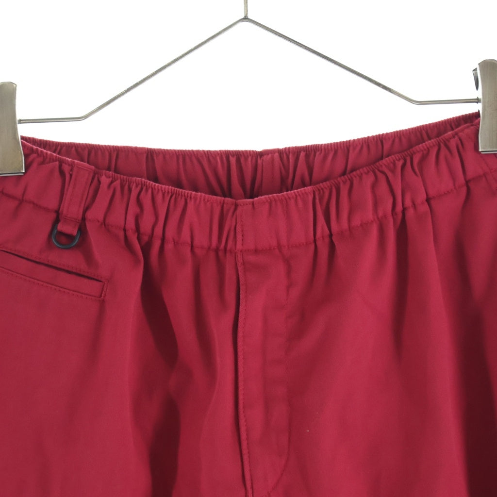 UNDERCOVER(アンダーカバー) 23SS T/C Twill Easy Pants コットンツイルイージーパンツ ドローストリングテーパードパンツ レッド UC1C4509-3